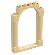 WALL 1X6X7, W/ ARCH · LEGO 6273864 (réf. BrickLink 40066) · Brick Yellow (réf. BrickLink Tan)