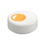 FLAT TILE 1X1, ROUND, NO. 81 · LEGO 6285620 (réf. BrickLink 98138pb088) · White (réf. BrickLink White)
