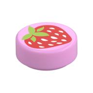 FLAT TILE 1X1, ROUND "NO. 17" · LEGO 6287844 (réf. BrickLink 98138pb015) · Light Purple (réf. BrickLink Bright Pink)