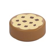 FLAT TILE 1X1, ROUND "NO. 18" · LEGO 6287854 (réf. BrickLink 98138pb014) · Medium Nougat (réf. BrickLink Medium Nougat)