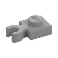 PLATE 1X1 W/ HOLDER · Medium Stone Grey (réf. BrickLink Light Bluish Gray)