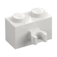 BRICK 1X2 W. HORIZONTAL HOLDER · LEGO 6320300 (réf. BrickLink 30237b) · White (réf. BrickLink White)