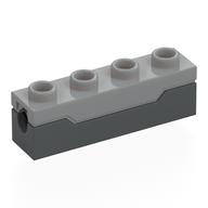 SPRING SHOOTER 1X4 · LEGO 6324200 (réf. BrickLink 15301c01) · Dark Stone Grey (réf. BrickLink Dark Bluish Gray)