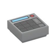 FLAT TILE 1X1, NO. 234 · LEGO 6329583 (réf. BrickLink 3070pb174) · Medium Stone Grey (réf. BrickLink Light Bluish Gray)