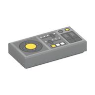 FLAT TILE 1X2, NO. 307 · LEGO 6329662 (réf. BrickLink 3069pb0847) · Medium Stone Grey (réf. BrickLink Light Bluish Gray)