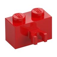 BRICK 1X2 W. HORIZONTAL HOLDER · Bright Red (réf. BrickLink Red)