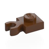 PLATE 1X1 W. HOLDER · Reddish Brown (réf. BrickLink Reddish Brown)