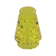 NOSE CONE SMALL 1X1 · Tr. Yellow (réf. BrickLink Trans-Yellow)