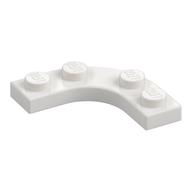PLATE 3X3, 1/4 CIRCLE, W/ CUT OUT · LEGO 6339103 (réf. BrickLink 68568) · White (réf. BrickLink White)