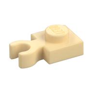 PLATE 1X1 W. HOLDER · Brick Yellow (réf. BrickLink Tan)