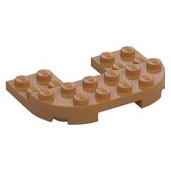 PLATE 6X4X2/3, 1/2 CIRCLE, CUT OUT · LEGO 6378154 (réf. BrickLink 89681) · Medium Nougat (réf. BrickLink Medium Nougat)