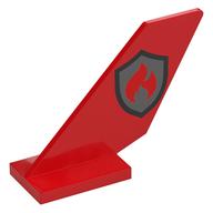 RUDDER 2X6X4, NO. 23 · LEGO 6381760 (réf. BrickLink 6239pb108) · Bright Red (réf. BrickLink Red)