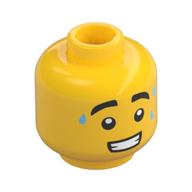MINI HEAD, NO. 3667 · LEGO 6384051 (réf. BrickLink 3626pb2973) · Bright Yellow (réf. BrickLink Yellow)