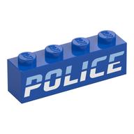 BRICK 1X4, NO. 84 · LEGO 6387165 (réf. BrickLink 3010pb332) · Bright Blue (réf. BrickLink Blue)
