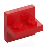 PLATE 1X2 W/ VERT. TUBE · Bright Red (réf. BrickLink Red)