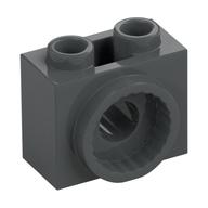 BRICK 1X2X4/3 W/ CLICK, NO. 1 · LEGO 6398662 (réf. BrickLink 80431) · Dark Stone Grey (réf. BrickLink Dark Bluish Gray)
