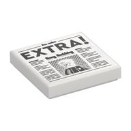 FLAT TILE 2X2, NO. 656 · LEGO 6415097 (réf. BrickLink 3068pb2122) · White (réf. BrickLink White)