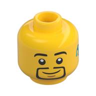 MINI HEAD, NO. 3921 · LEGO 6419095 (réf. BrickLink 3626pb3201) · Bright Yellow (réf. BrickLink Yellow)