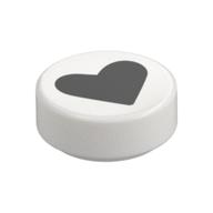 FLAT TILE 1X1, ROUND, NO. 225 · LEGO 6432105 (réf. BrickLink 98138pb362) · White (réf. BrickLink White)