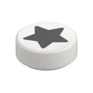 FLAT TILE 1X1, ROUND, NO. 226 · LEGO 6433501 (réf. BrickLink 98138pb363) · White (réf. BrickLink White)