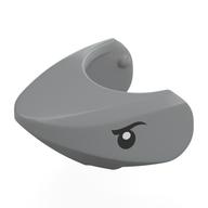 SHARK, JAW, NO. 5 · LEGO 6434820 (réf. BrickLink 20512pb05) · Medium Stone Grey (réf. BrickLink Light Bluish Gray)