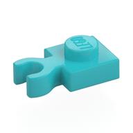PLATE 1X1 W/ HOLDER · Medium Azur (réf. BrickLink Medium Azure)