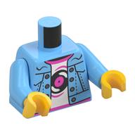 MINI UPPER PART, NO. 6759 · LEGO 6452834 (réf. BrickLink 973pb5355c01) · Light Royal Blue (réf. BrickLink Bright Light Blue)