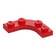 PLATE 3X3, 1/4 CIRCLE, W/ CUT OUT · Bright Red (réf. BrickLink Red)