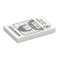 FLAT TILE 2X3, NO. 128 · LEGO 6465425 (réf. BrickLink 26603pb389) · White (réf. BrickLink White)