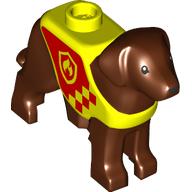 DOG, NO. 60 · LEGO 6465544 (réf. BrickLink 105143pb01) · Reddish Brown (réf. BrickLink Reddish Brown)