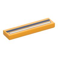 FLAT TILE 1X4, NO. 200 · LEGO 6465833 (réf. BrickLink 2431pb0856) · Flame Yellowish Orange (réf. BrickLink Bright Light Orange)
