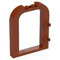 WALL 1X6X6⅓, W/ ARCH, W/ 3.2 HOLDER · LEGO 6468831 (réf. BrickLink 5258) · Dark Orange (réf. BrickLink Dark Orange)