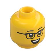 MINI HEAD, NO. 4363 · LEGO 6480727 (réf. BrickLink 3626pb3660) · Bright Yellow (réf. BrickLink Yellow)
