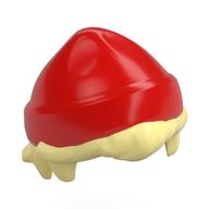 WIG, W/ HAT, NO. 6 · LEGO 6490731 (réf. BrickLink 5492pb02) · Multicombination 2 (réf. BrickLink Bright Light Yellow)