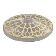 ROUND PLATE, DIA. 32X6.4, NO. 55 · LEGO 6507075 (réf. BrickLink 35394pb009) · Transparent (réf. BrickLink Trans-Clear)