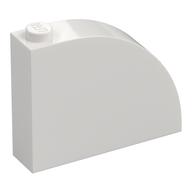 BRICK 1X4X3, OUTSIDE HALF BOW, NO. 1 · LEGO 6510201 (réf. BrickLink 65734) · White (réf. BrickLink White)