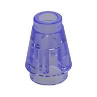 NOSE CONE SMALL 1X1 · Tr.bright Bluish Violet (réf. BrickLink Trans-Purple)