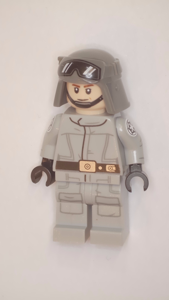 Imperial AT-ST Driver - Helmet with Molded Goggles, Light Bluish Gray Jumpsuit with Silver Dot, Printed Arms, Printed Legs · sw1420