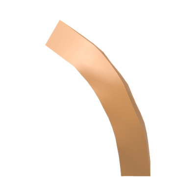 Windscreen 8 x 6 x 2 Curved Sloped Sides · LEGO 6454166 (réf. BrickLink x224) · Couleur BrickLink : Medium Nougat